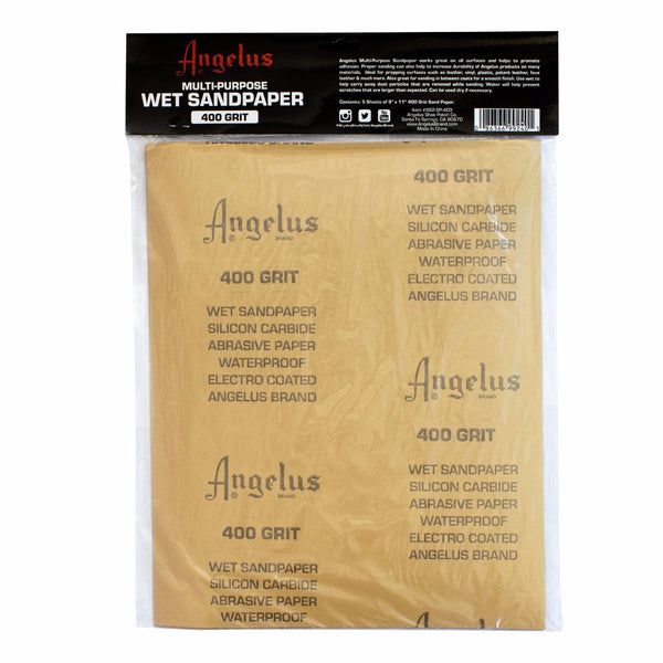 Lixa húmida multiusos Angelus 400 Grit - 5 folhas