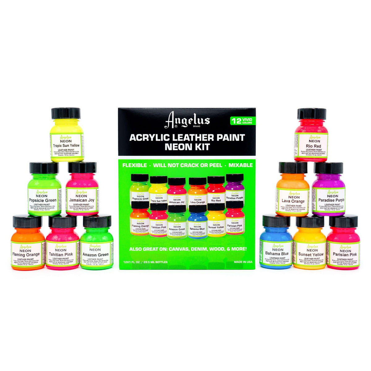 Kit de cores neon - 12 cores