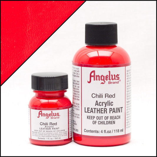 Angelus Tinta vermelho chili para couro