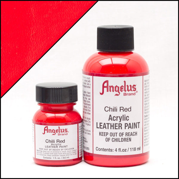 Angelus Tinta vermelho chili para couro